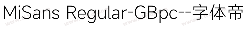 MiSans Regular-GBpc-字体转换